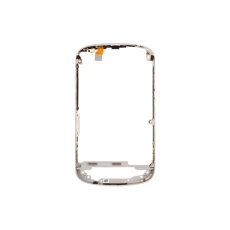 OEM for BlackBerry Q10 Middle Frame Bezel Housing with Side Button Flex Cable Part - White-2