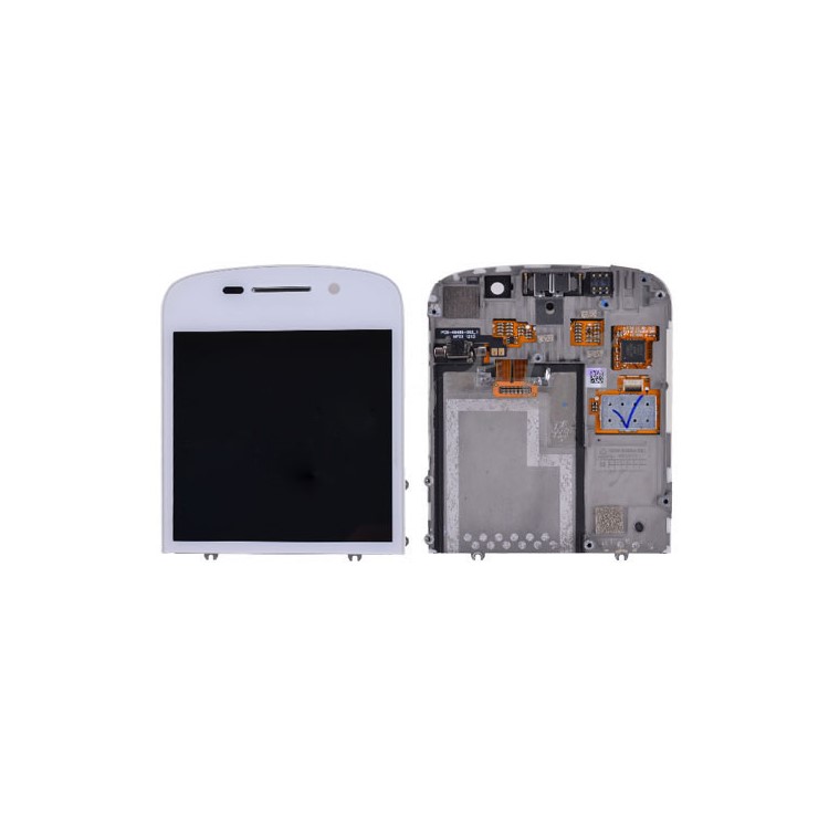 White BlackBerry Q10 LCD Assembly with Touch Screen Digitizer Replacement (OEM)-1
