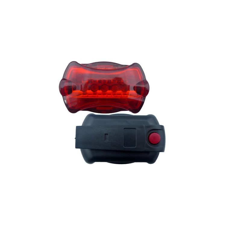 5-LED Bicycle Headlight with Rear Warning Light Lamp-2