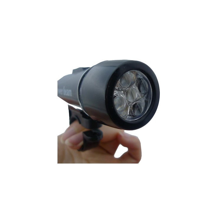 5-LED Bicycle Headlight with Rear Warning Light Lamp-3