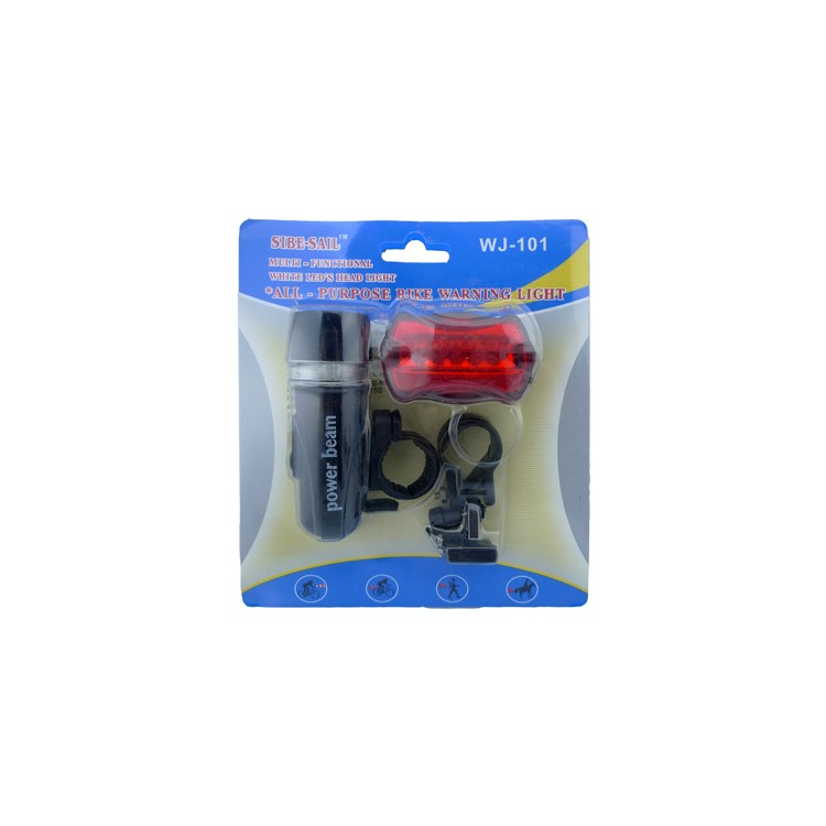 5-LED Bicycle Headlight with Rear Warning Light Lamp-5