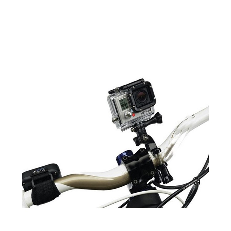Bicycle Motorcycle Handle Bar Seatpost Mount w/ Three-way Adjustable Pivot Arm for GoPro HD Hero3/2/1-1