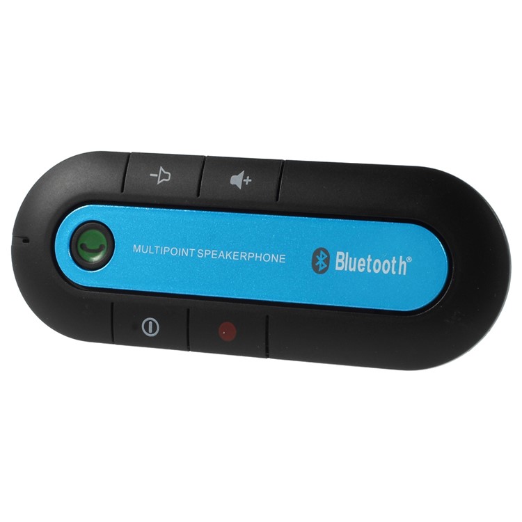 Blue Portable Sunvisor Bluetooth Speakerphone Hands-free Car Kit for iPhone iPad Samsung Sony LG-1