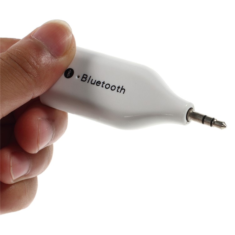 BM-E6 Mini 3.5mm Plug Bluetooth 3.0 Receiver Dongle w/ Microphone - White-3