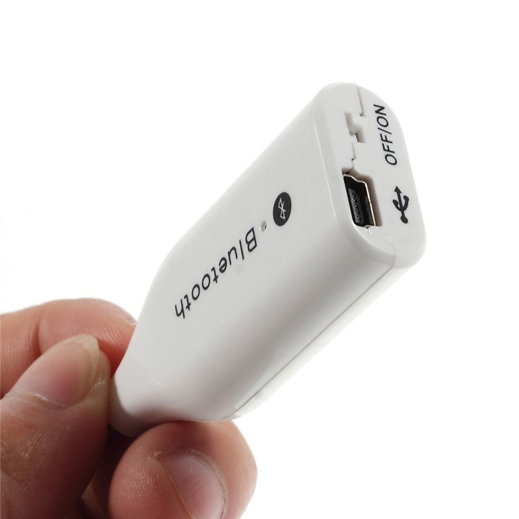 BM-E6 Mini 3.5mm Plug Bluetooth 3.0 Receiver Dongle w/ Microphone - White-4