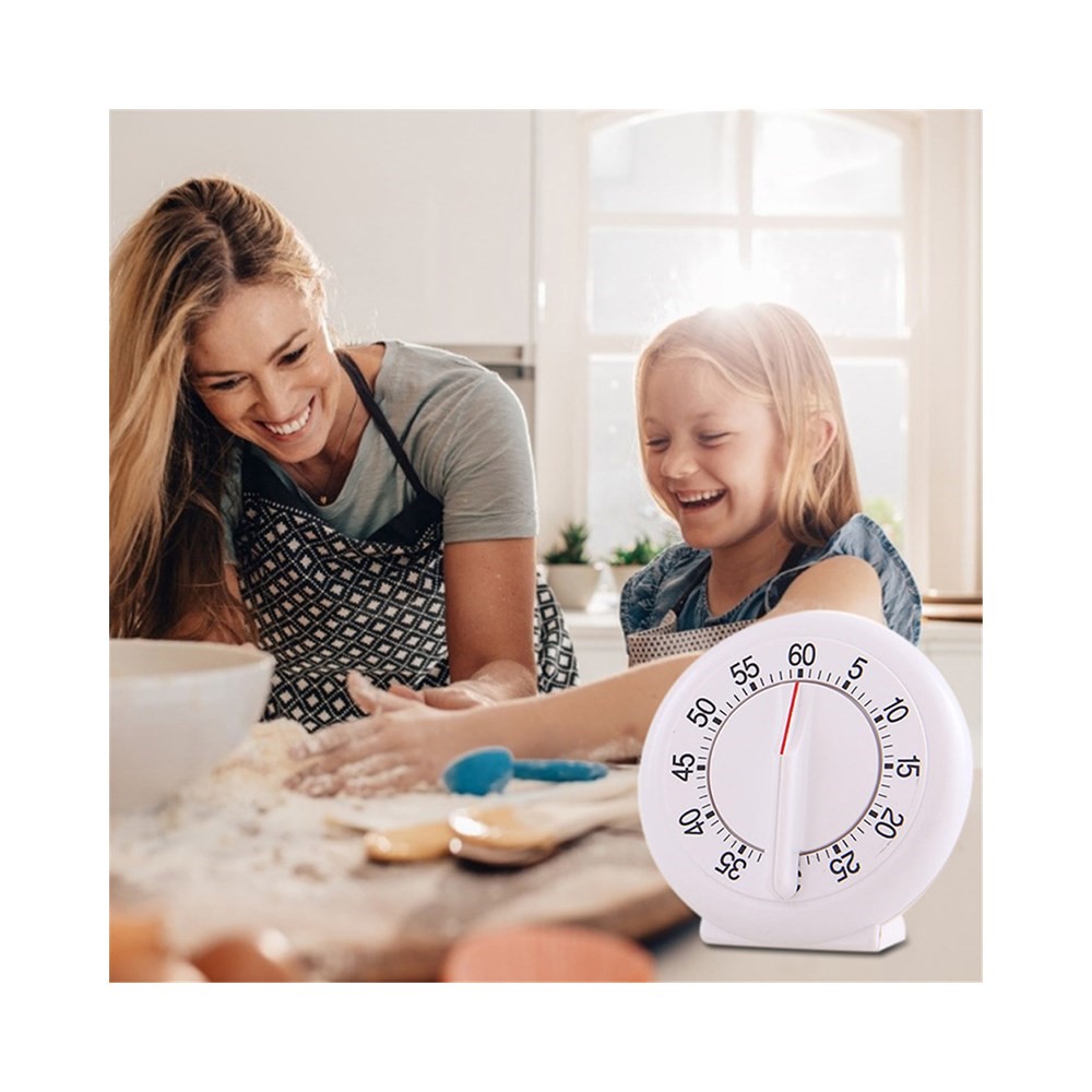 60 Minutes Mechanical Clocking Big Circle Pendulum Timer Reminder-2