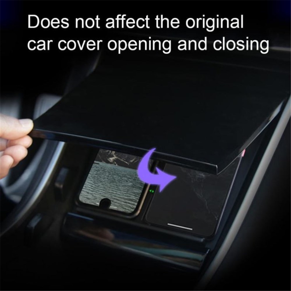 For TESLA Model 3 Dual Fast Charging Phone Central Control Wireless Charger Charging Board - Carbon Fiber Upgrade Style-5