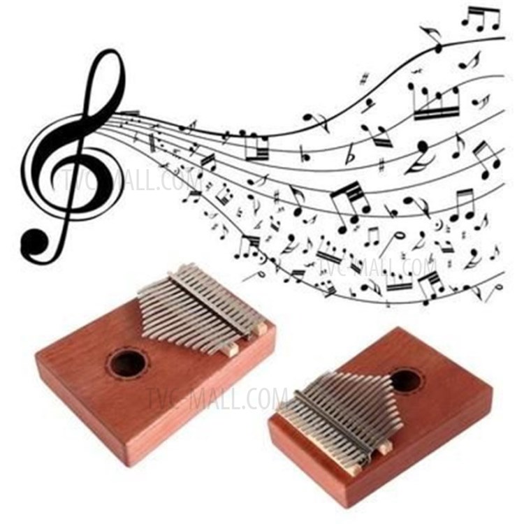 17-Tasten Kalimba Mahagoni Daumenklavier Tasteninstrument Geschenk-3