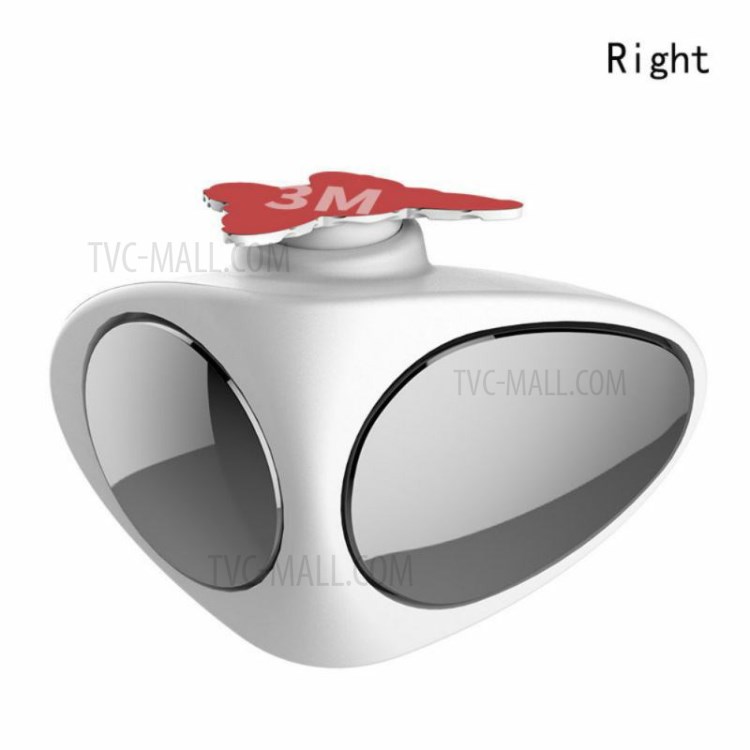 3R Car Parking Rearview Mirror HD 360° Wide Angle Reversing Vision - White/Right