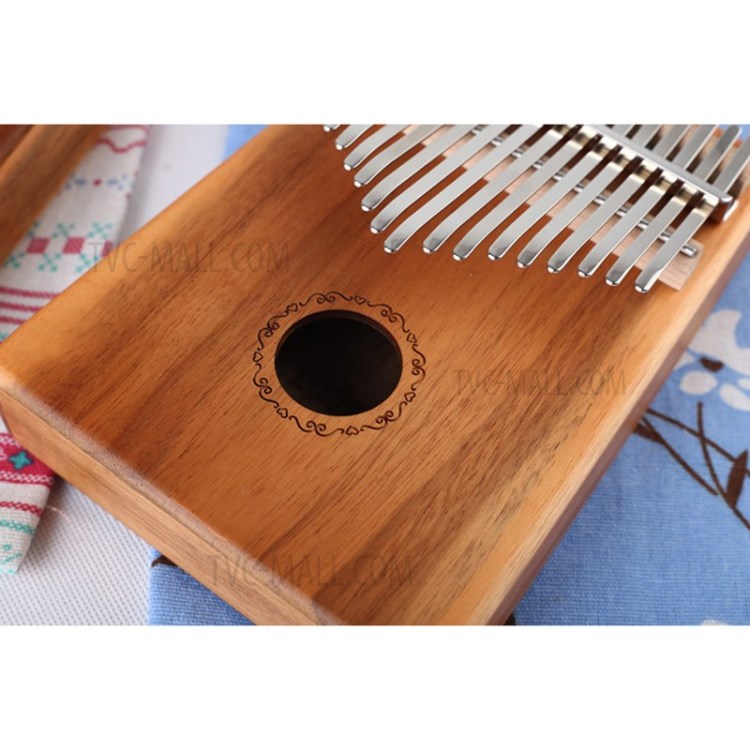 Portátil 17 Tom Kalimba Madeira Dedo Polegar De Piano Instrumento Musical Com Acessórios-5