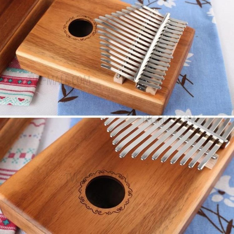 Portátil 17 Tom Kalimba Madeira Dedo Polegar De Piano Instrumento Musical Com Acessórios-7