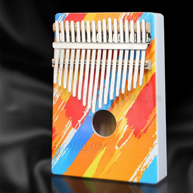 17 Key Spruce Wooden Kalimba Thumb Piano Finger Percussion Instrument with Accessories - Color