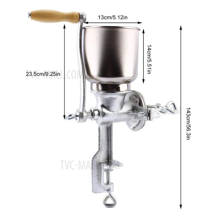 Manual Grain Ginder Hand-operated Corn Grinder Corn Wheat Coffee Mill-5