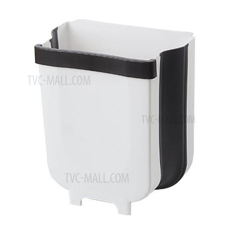 Mur Boîte À Ordures 8L Armoire De Cuisine Monté Pliant Poubelle Poubelle - Blanc-1