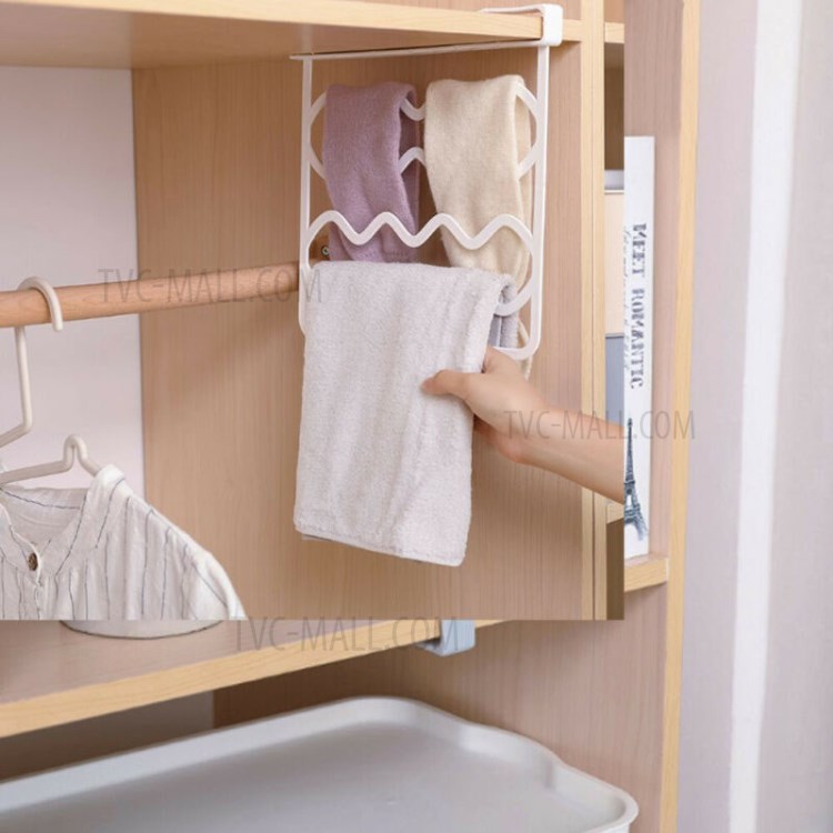 Closet Divider Rack Storage Shelf Wardrobe Space Partition - White-2