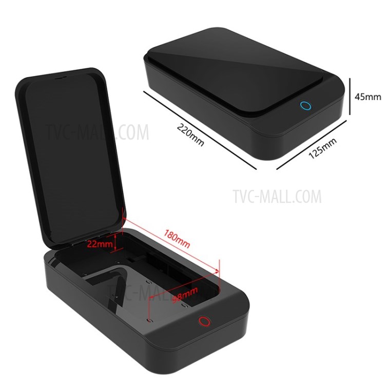 Caixa Esterilizador Desinfetante Caixa De UV Anti-vírus X2 Para Chave Do Carro Telefone Máscara Escova Relógio-5