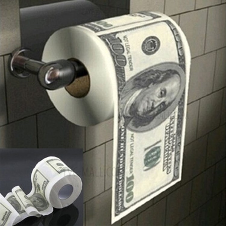 Creativa De 100 Dólares Rollo De Papel Higiénico Papel Higiénico Tejido Patrón-1