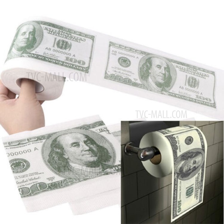 Creativa De 100 Dólares Rollo De Papel Higiénico Papel Higiénico Tejido Patrón-12