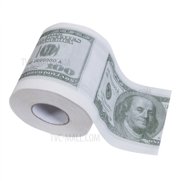 Creativa De 100 Dólares Rollo De Papel Higiénico Papel Higiénico Tejido Patrón-2