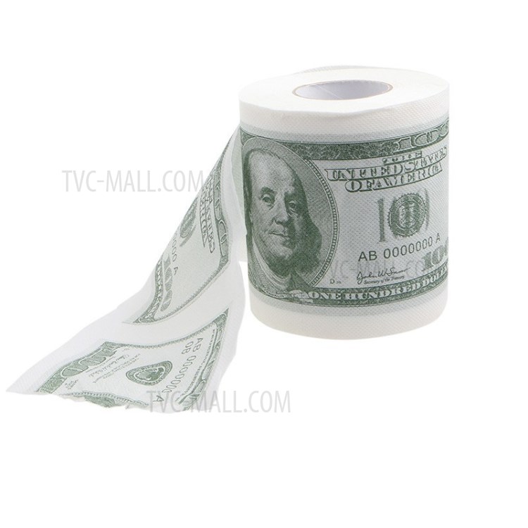 Creativa De 100 Dólares Rollo De Papel Higiénico Papel Higiénico Tejido Patrón-4