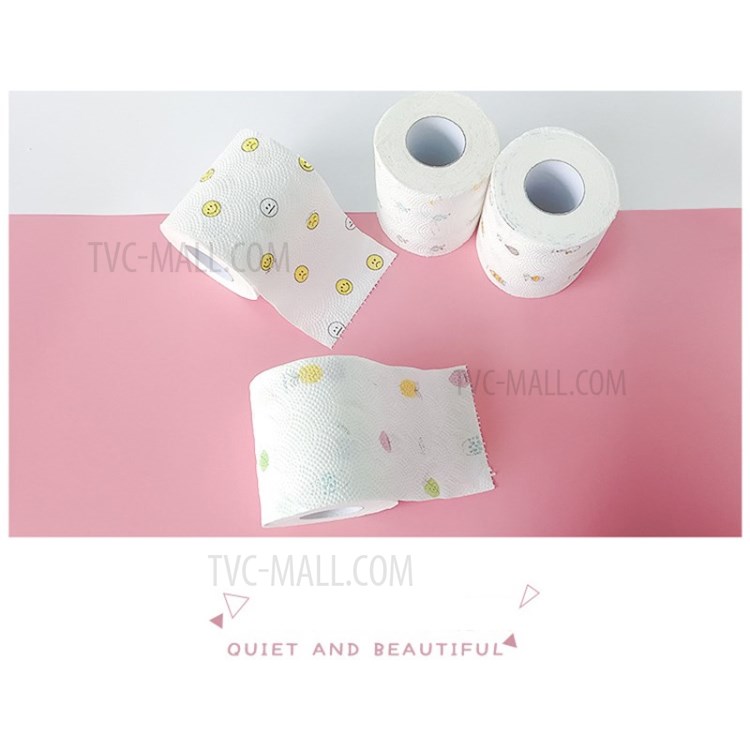 6 Rollen / Set Farbe Bedrucktes Toilettenpapier Bad Toilettenpapier-12