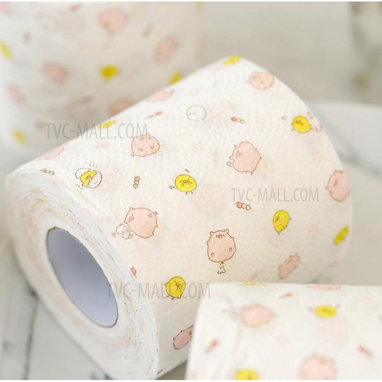 6 Rollen / Set Farbe Bedrucktes Toilettenpapier Bad Toilettenpapier-3