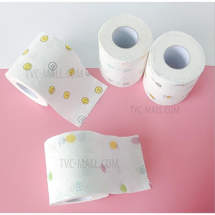 6 Rollen / Set Farbe Bedrucktes Toilettenpapier Bad Toilettenpapier-7