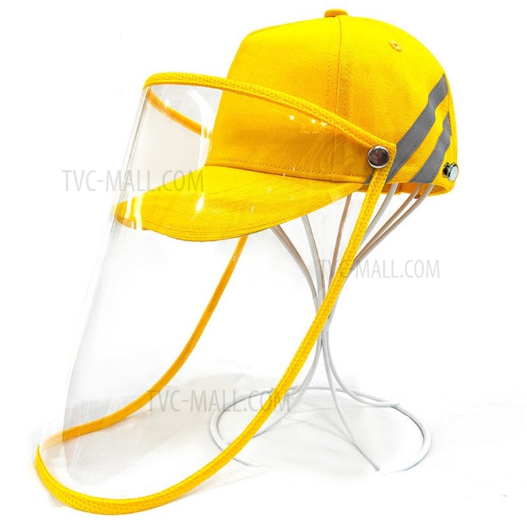 Student Protective Baseball Cap with Reflective Strip Prevent Anti-saliva Droplet Hat Mask