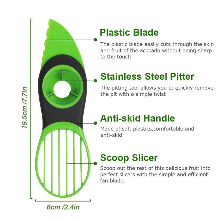 Avocado Slicer Shea Corer Butter Fruit Peeler Cutter Pulp Separator-10