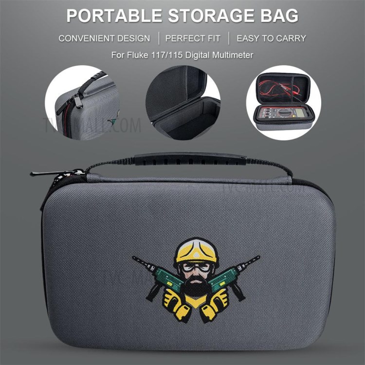 Portable Carrying Cover Storage Bag Case for Fluke F117C/F17B/F115C Digital Multimeter Accessories-7