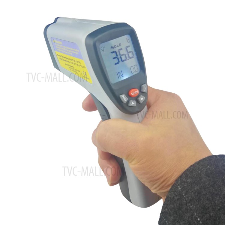 LCD Forehead Body Temperature Meter Digital Non-contact IR Infrared Thermometer - Black-2