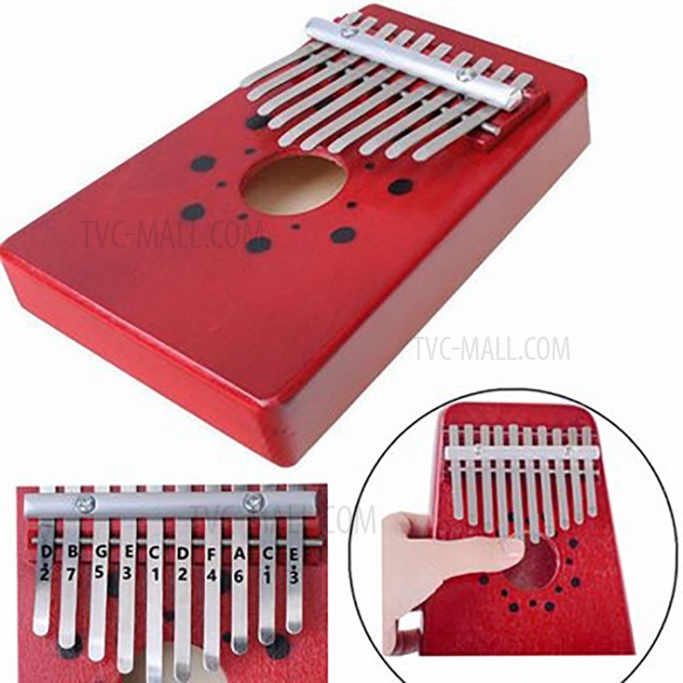 10-Key Kalimba Thumb Piano Pine Body Education Toy for Adult Kids-5