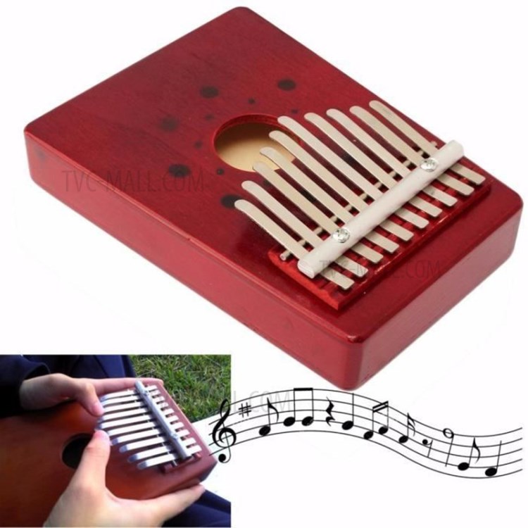 10-Key Kalimba Thumb Piano Pine Body Education Toy for Adult Kids-7