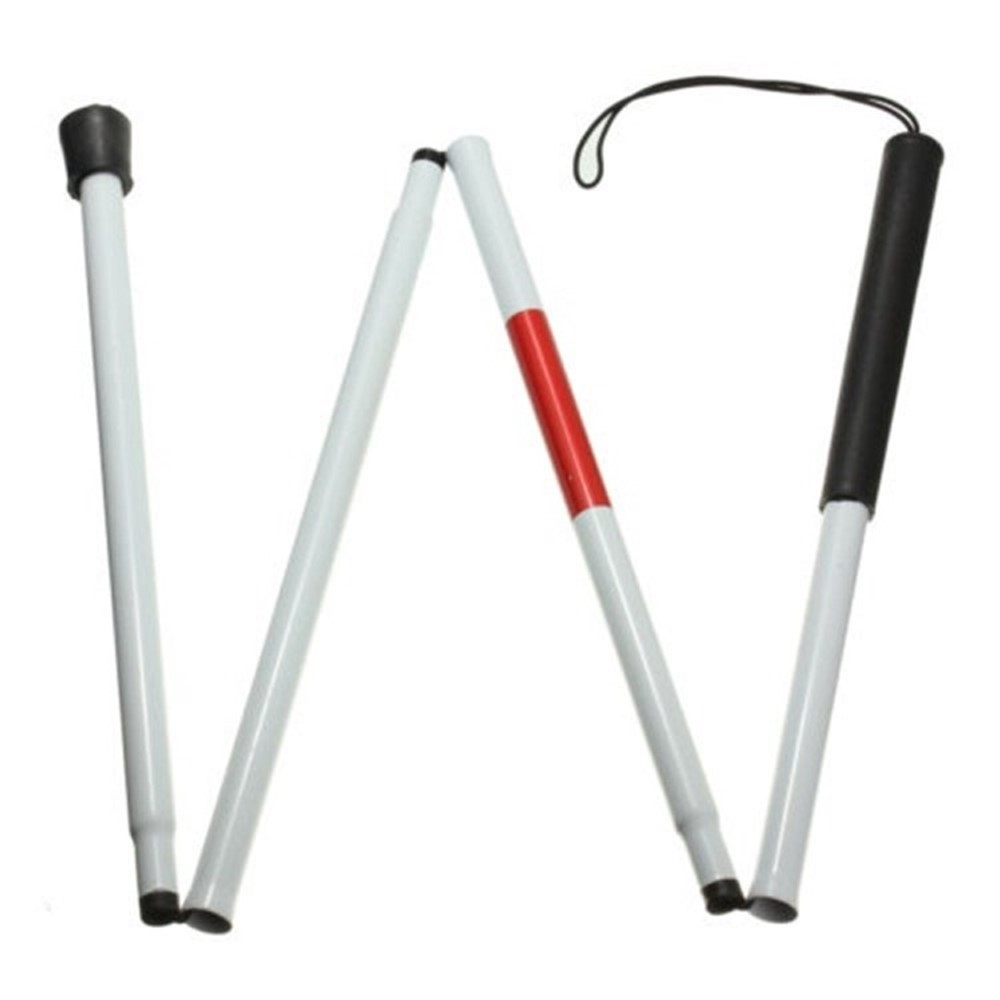 Foldable Reflective Cane Crutch Anti-Shock Guide Walking Stick Blind-2