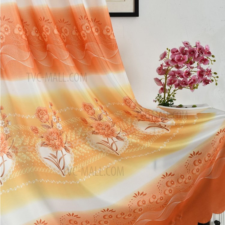 Printed Curtain Coated Window Drape Home Decor Window Shade 100x200cm - Orange-10