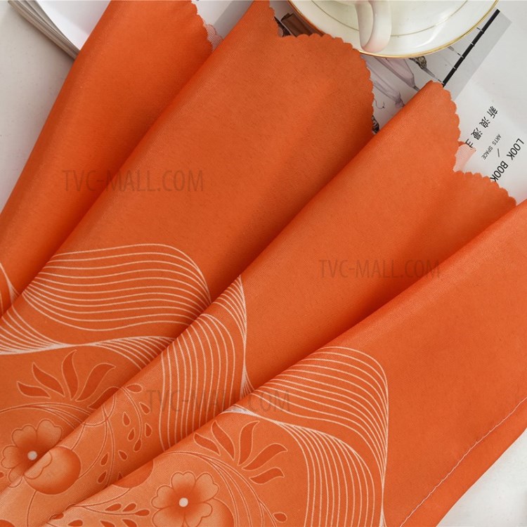Printed Curtain Coated Window Drape Home Decor Window Shade 100x200cm - Orange-14