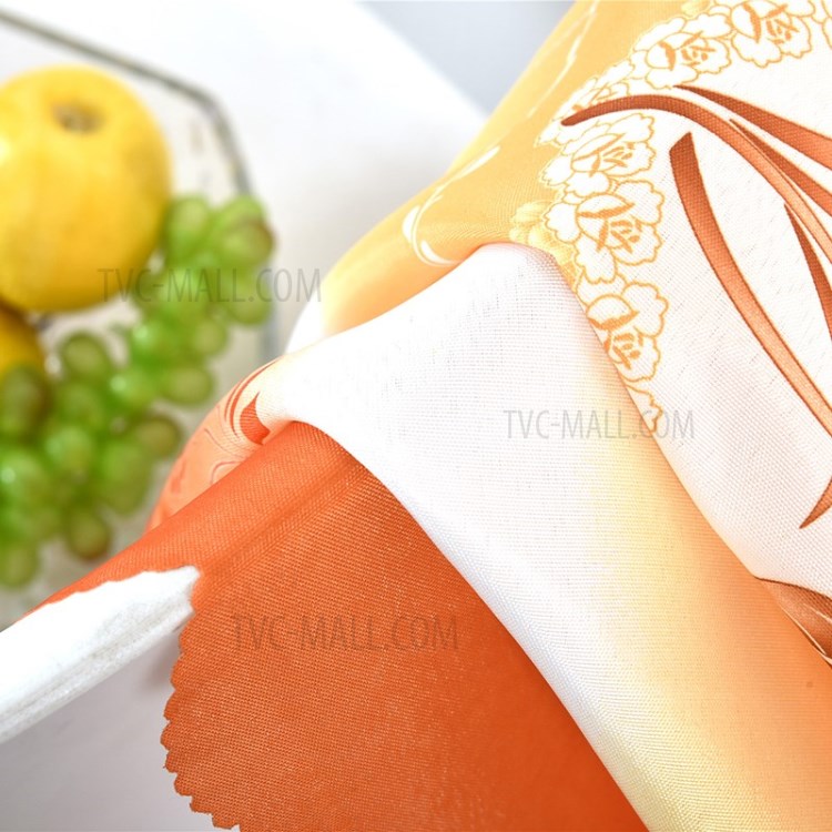 Printed Curtain Coated Window Drape Home Decor Window Shade 100x200cm - Orange-17