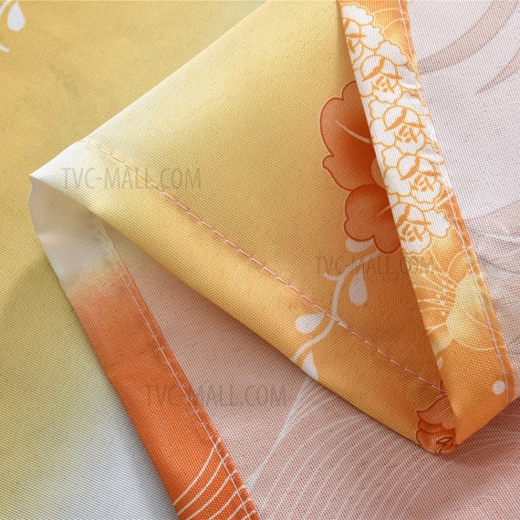 Printed Curtain Coated Window Drape Home Decor Window Shade 100x200cm - Orange-18