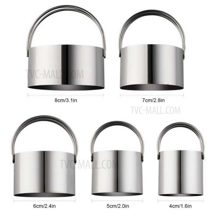 5Pcs Baking Cookie Cutter Mold Fondant Pastry Biscuit Stainless Steel Mould Set-6