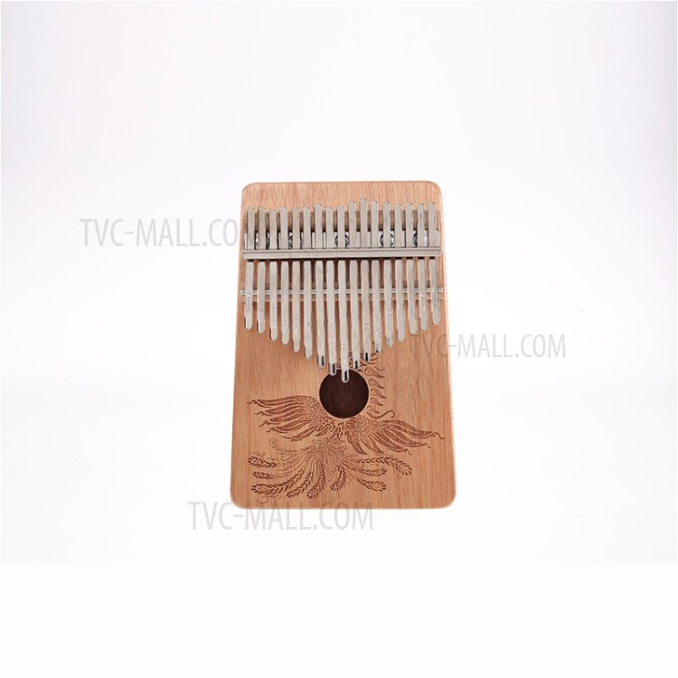 17 Keys Kalimba Thumb Piano Instruments Mahogany Wood with Case Bag - 17 Keys Kalimba/Black Case-2