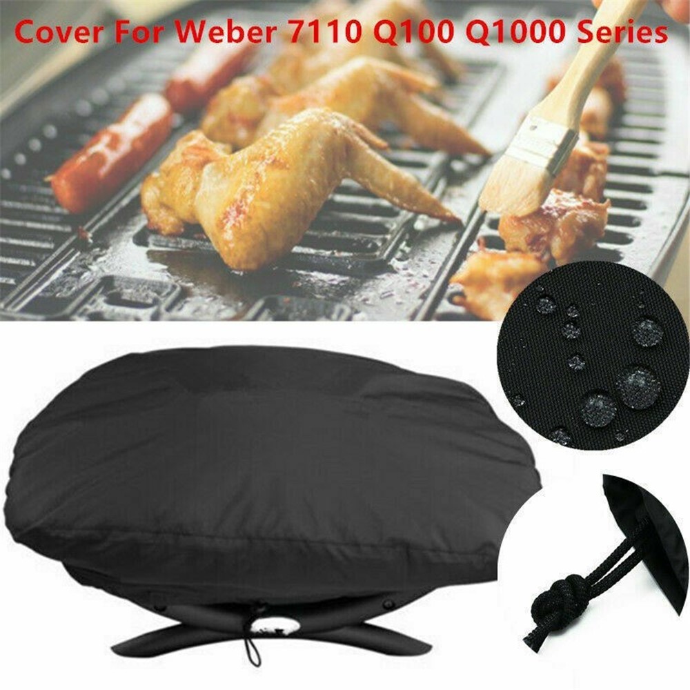Dustproof Waterproof Oven Cover for Weber 7110 Q1000 Series, Size: 67.1 x 44 x 32cm-1
