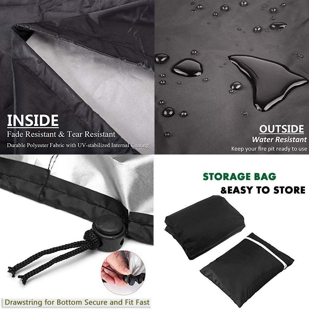 BBQ Cover 210D Waterproof Dustproof Cloth Outdoor Barbecue Stove Cover-6