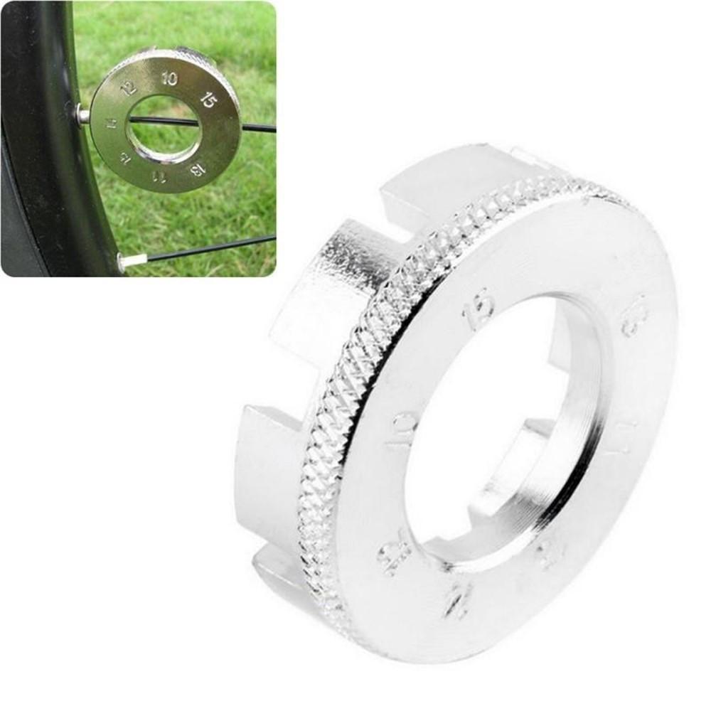 Mountain Bike Repairing Tool Nickel Plated Round Spoke Wrench Single Wheel Rim 8 - notch Steel Wire Repairing Ring-2