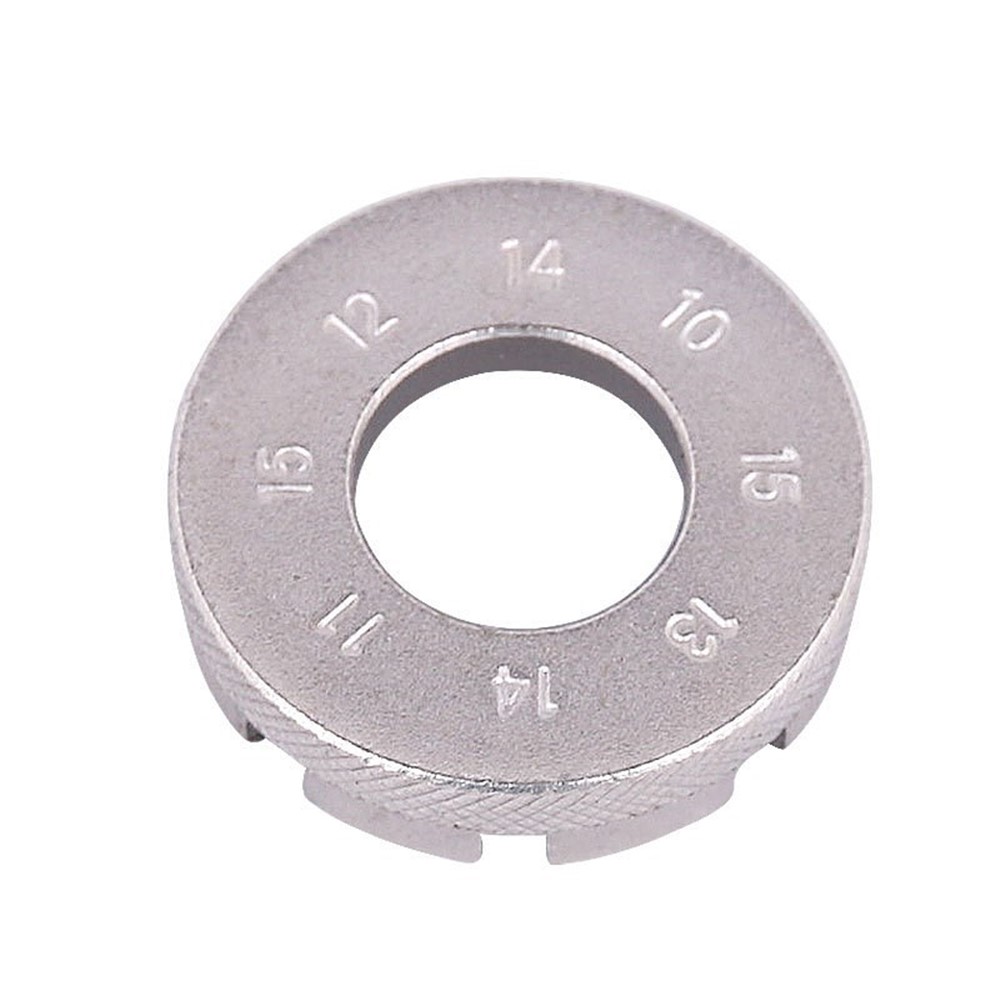 Mountain Bike Repairing Tool Nickel Plated Round Spoke Wrench Single Wheel Rim 8 - notch Steel Wire Repairing Ring-5