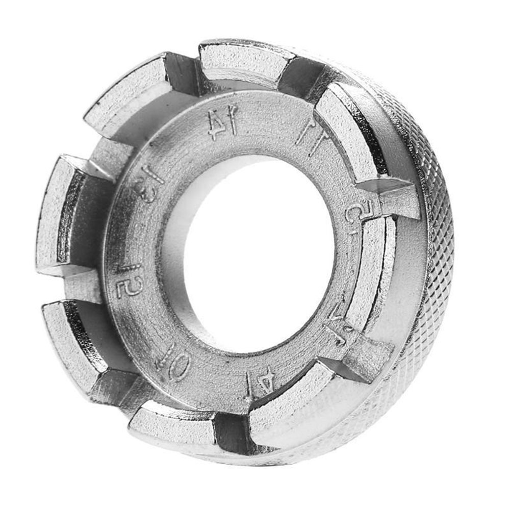 Mountain Bike Repairing Tool Nickel Plated Round Spoke Wrench Single Wheel Rim 8 - notch Steel Wire Repairing Ring-9
