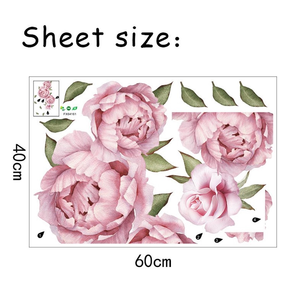 FANXI Peony Series Milk Tea Shop Bakery Classroom Dormitory Decoration Stickers-6