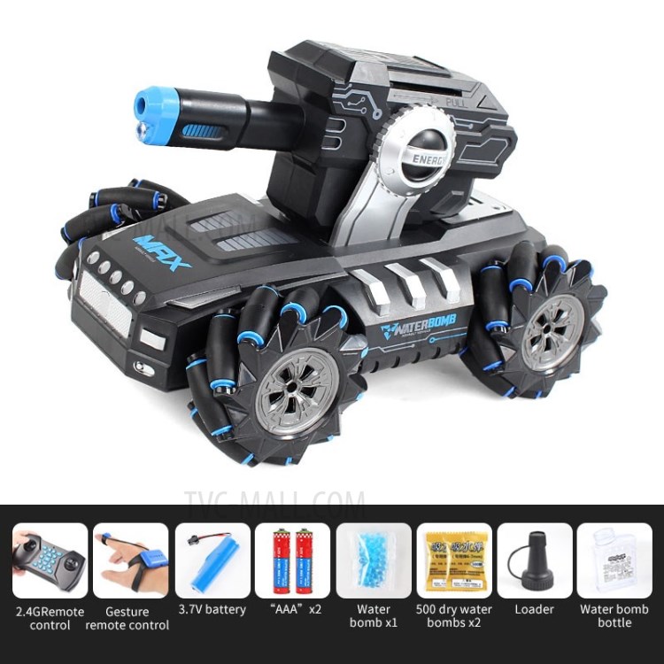 Remote Control Watch Induction Dual-mode Counter Armor Assault Vehicle Tank Toy - Blue