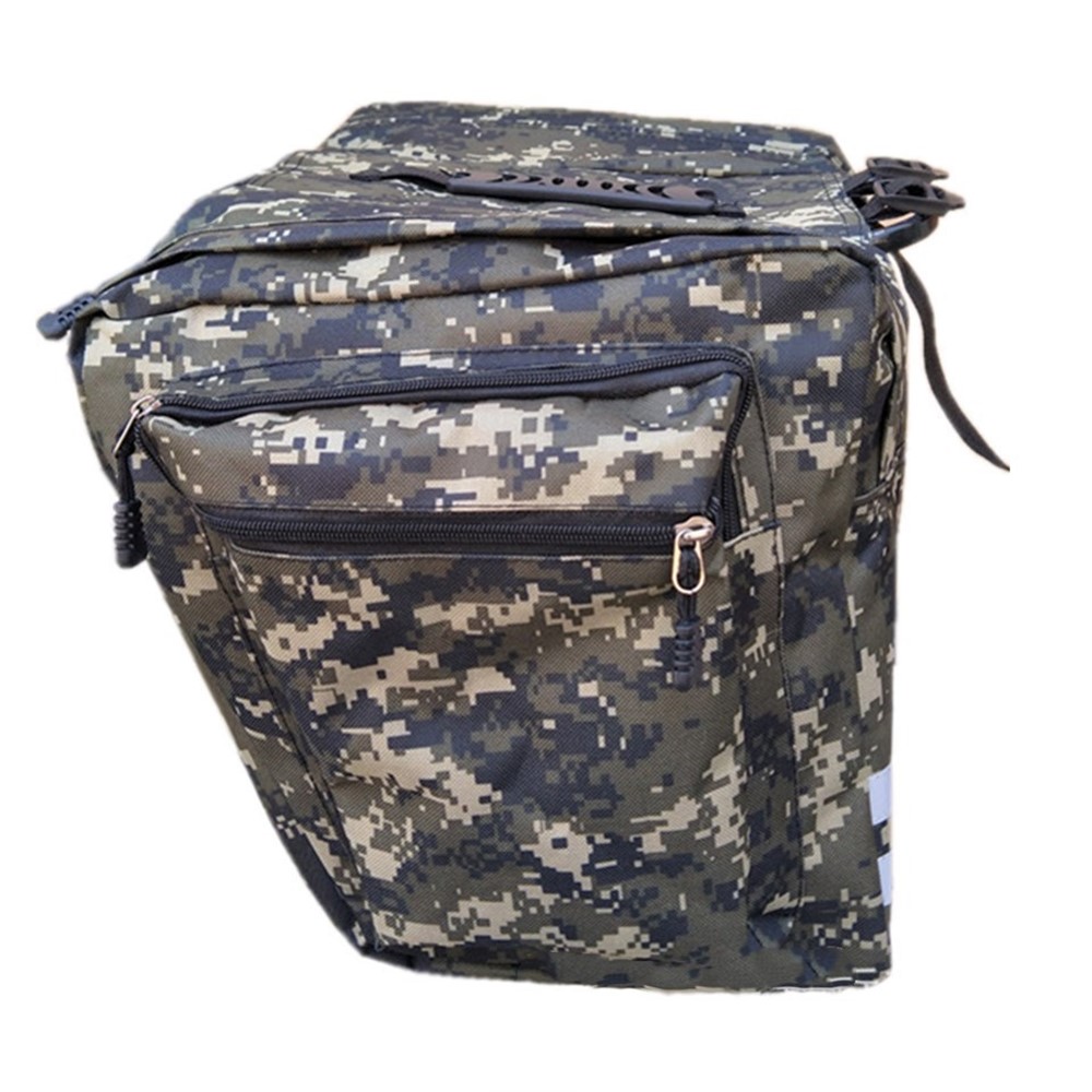 Bolso De La Bicicleta Bicicleta De Montaña Portabicicletas Montar Equipos De Camuflaje Paquete Doble - Verde-3