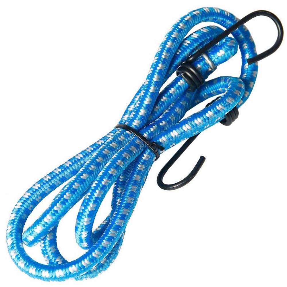 8mm*1.4m Elastic Rubber Luggage Rope Strap - Blue-1