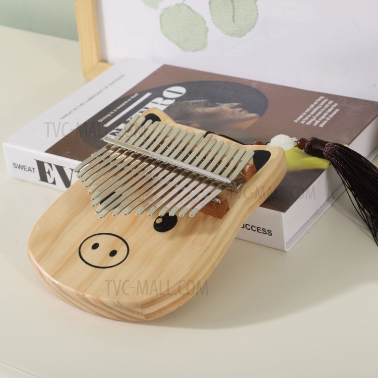 17-key Cartoon Pig Kalimba Finger Mbira Music Instrument-2